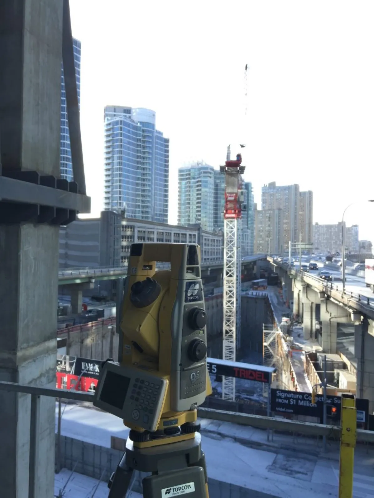 Surveyor reviewing condition report on-site