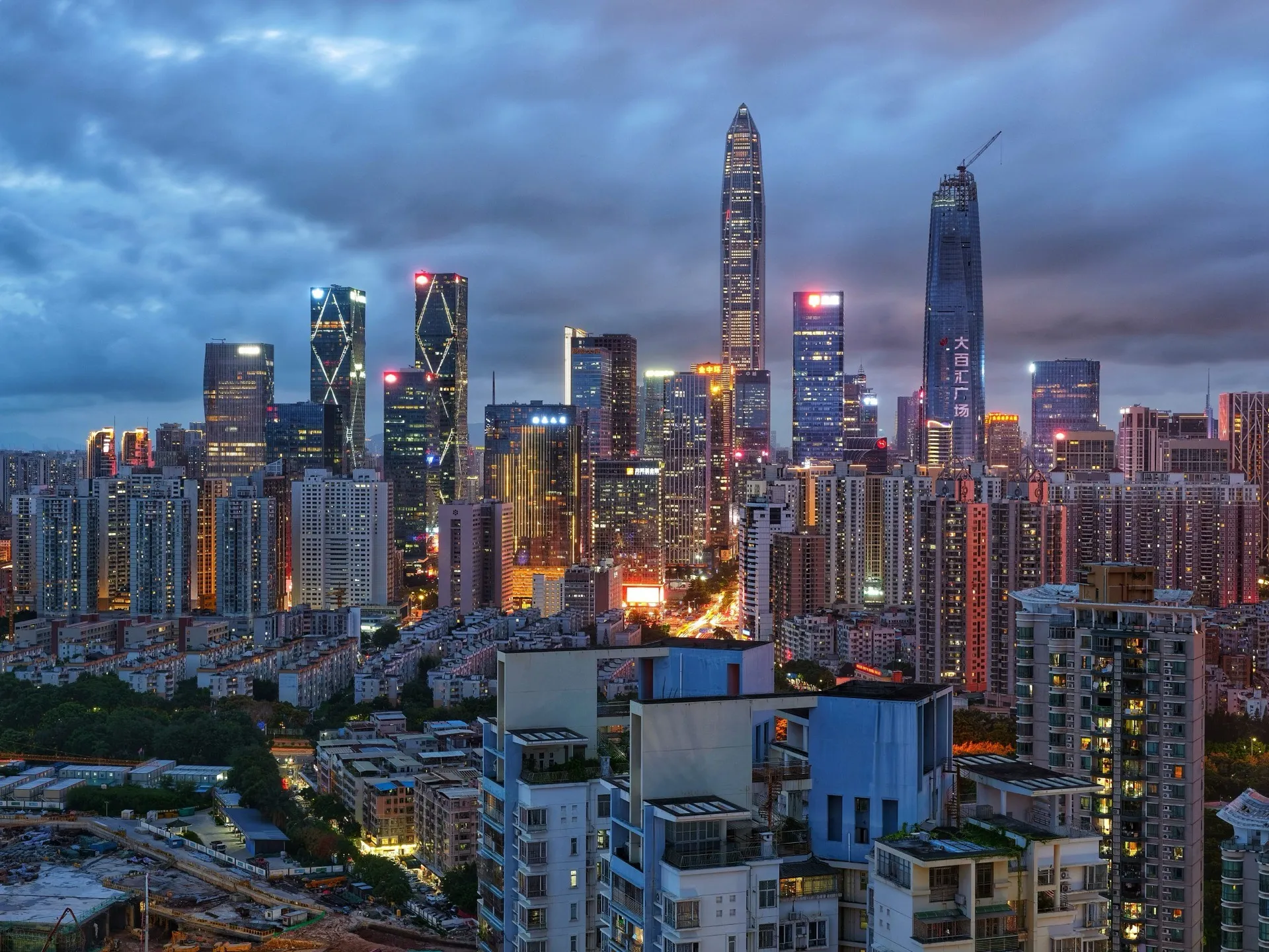 Shenzhen skyline at dusk — Greater China coverage
